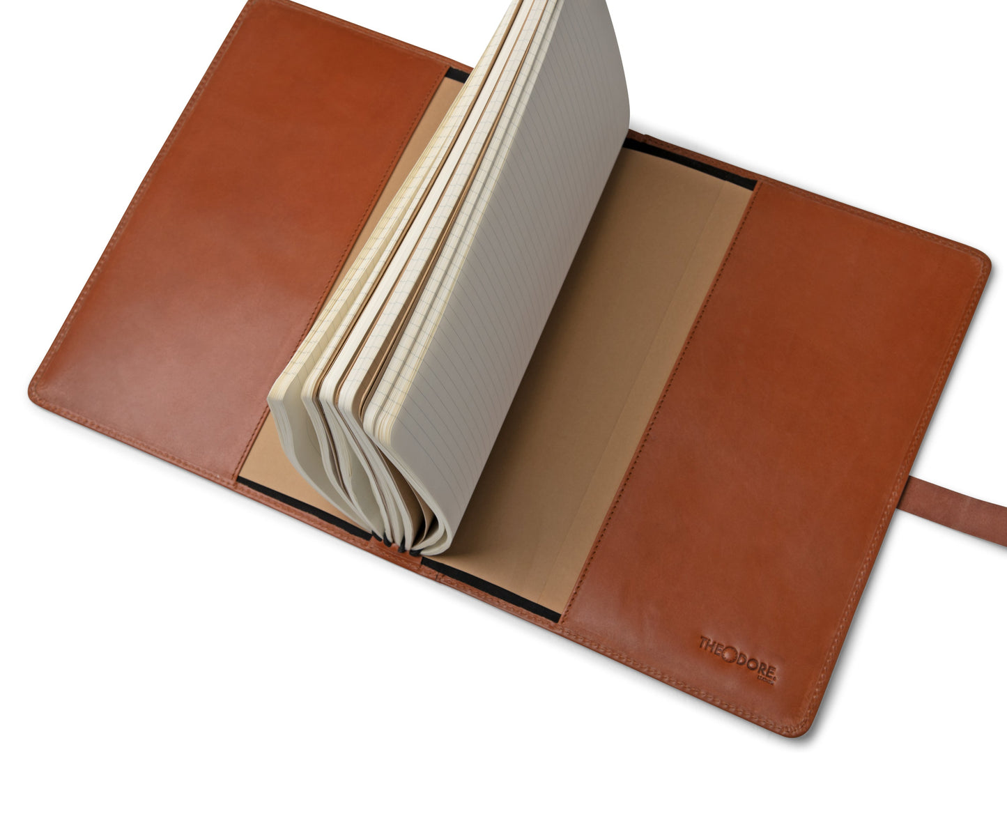 Cognac Brown Leather Binder
