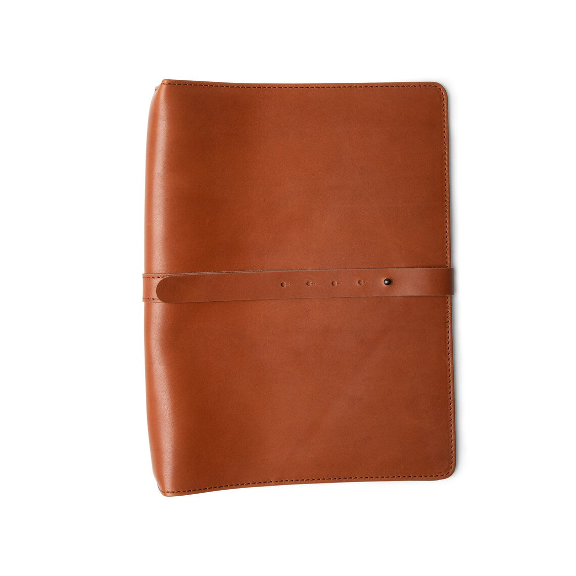 Theodore Cognac Brown Leather Binder