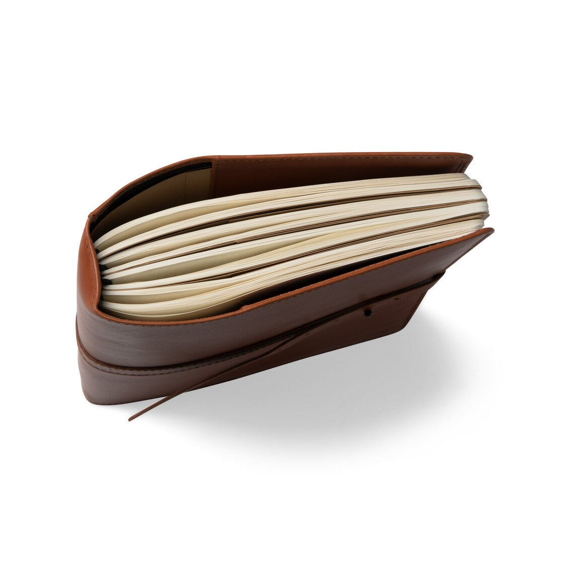 Cognac Brown Leather Binder