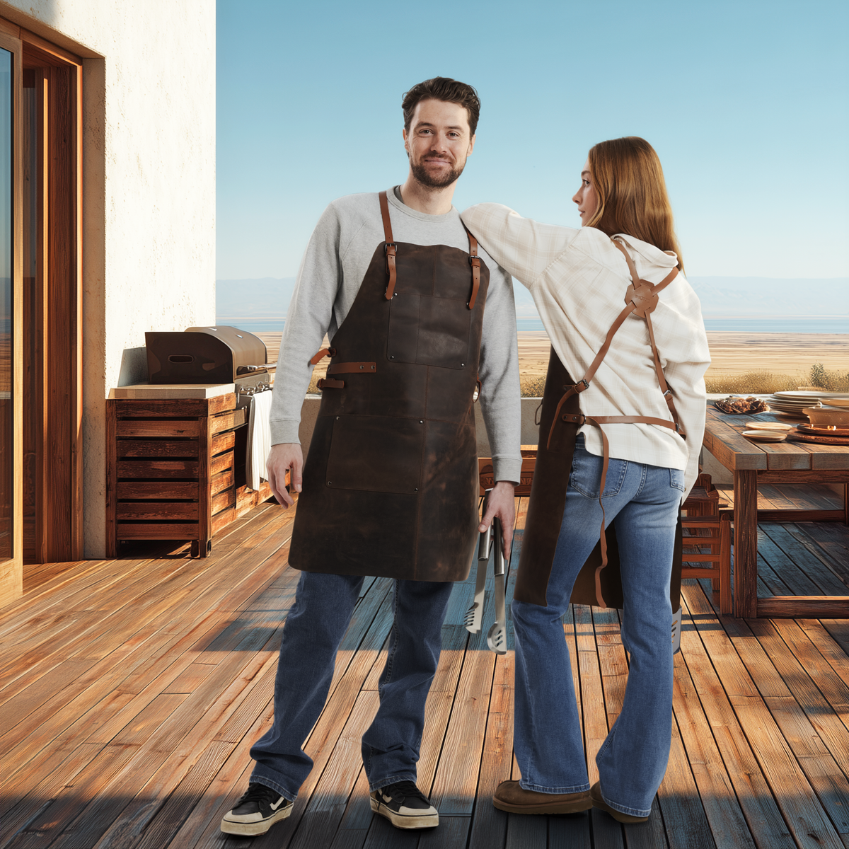 Leather & Waxed Canvas Aprons