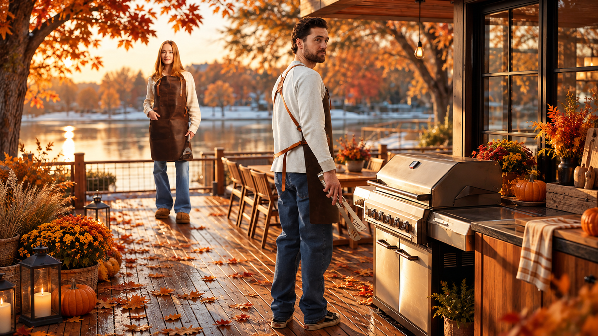 Brown Leather Apron Top Grain