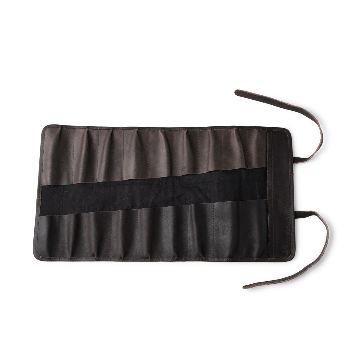 Theodore leather tool roll with 18 slots