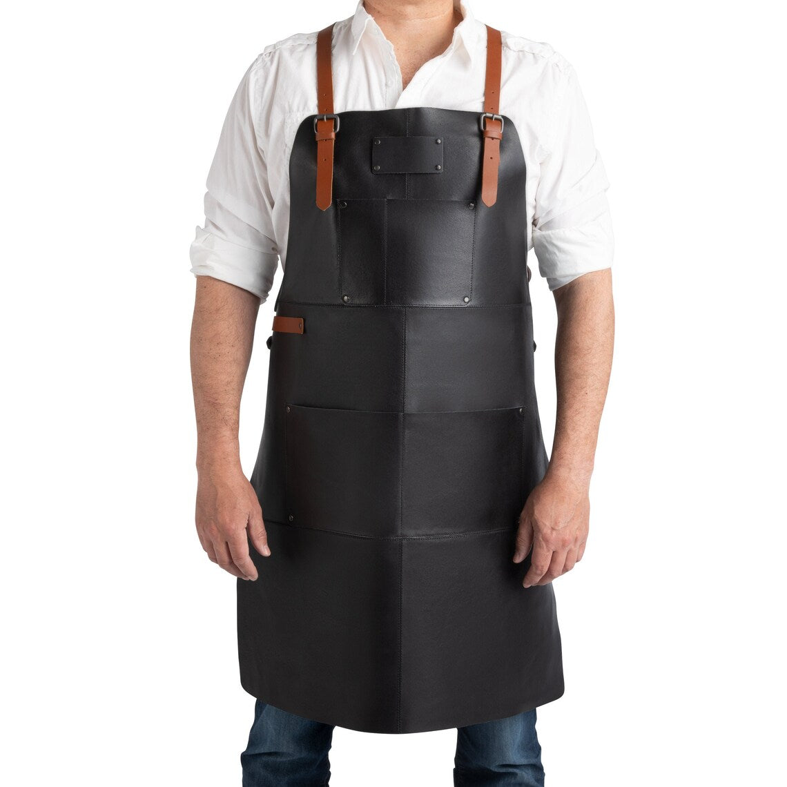 Black Leather Apron in M-L