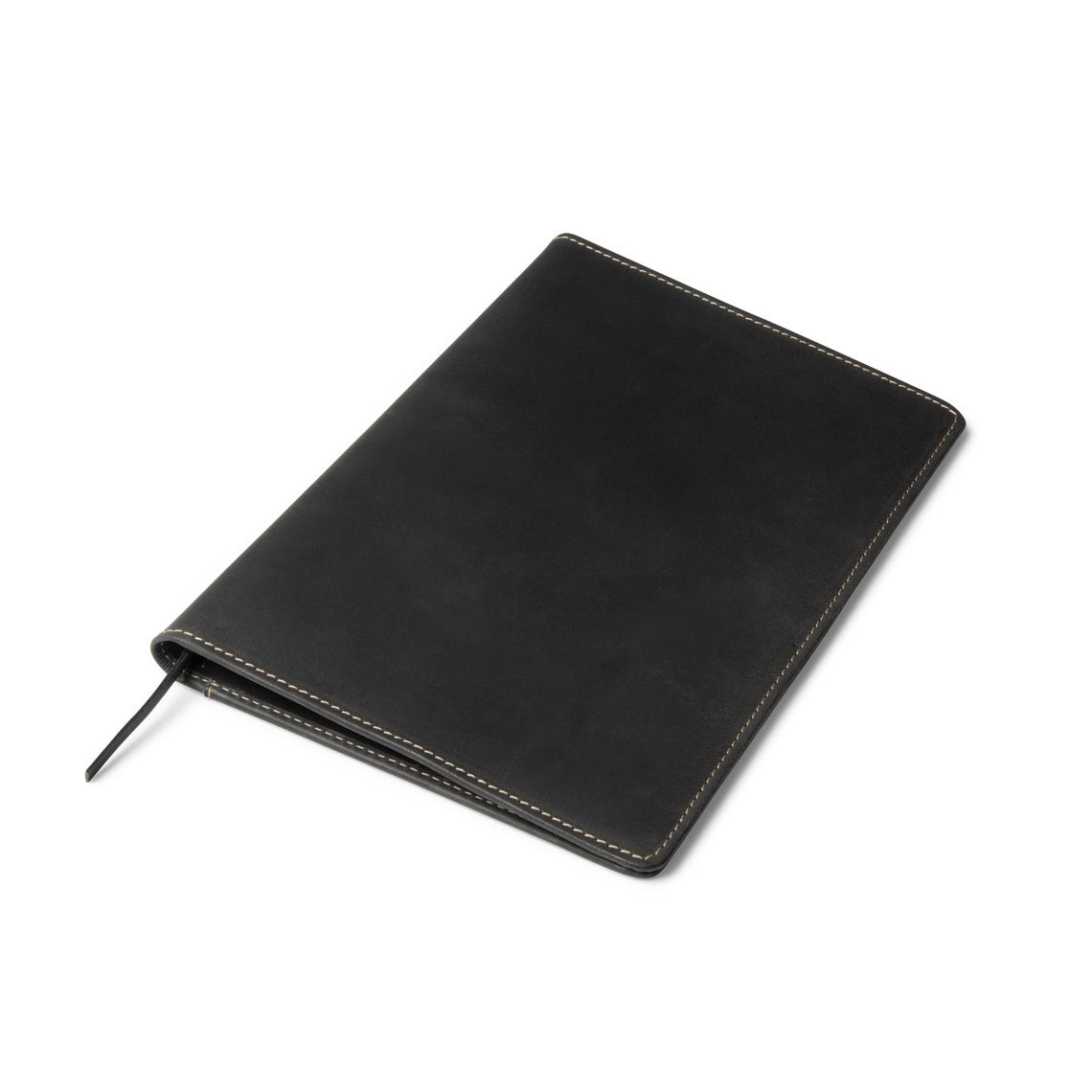 B5 Black Leather Padfolio Journal Cover