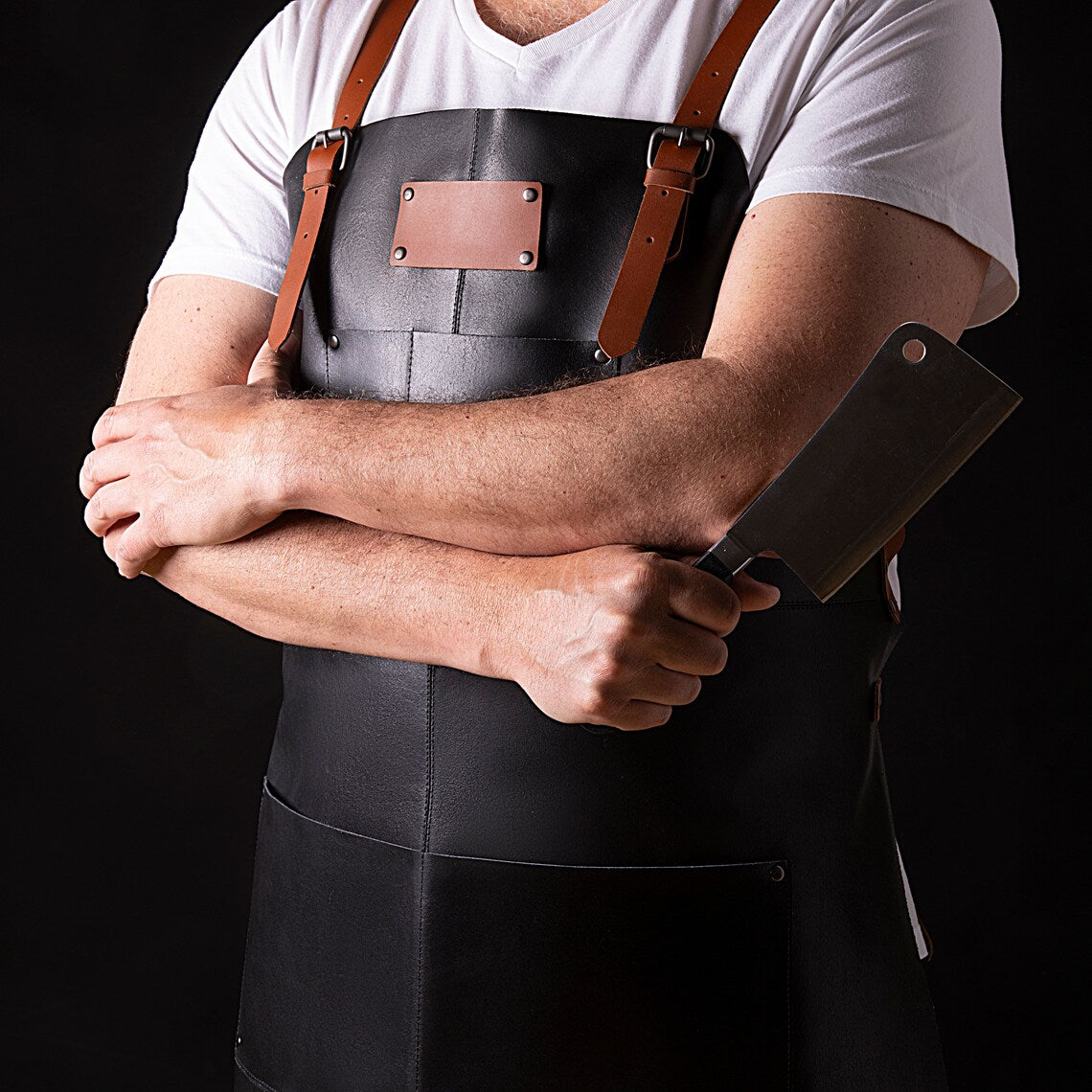 Black Leather Apron in M-L