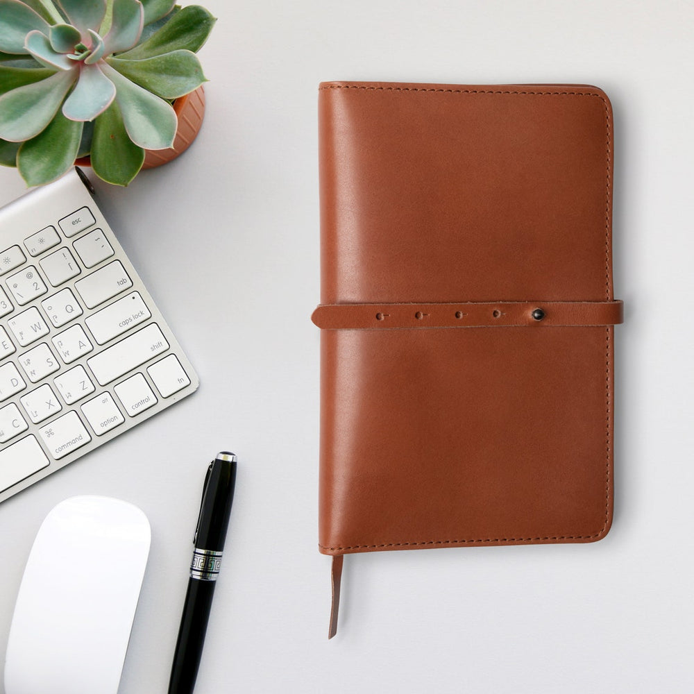 
                  
                    A5 Cognac Brown Journal Cover and Padfolio
                  
                
