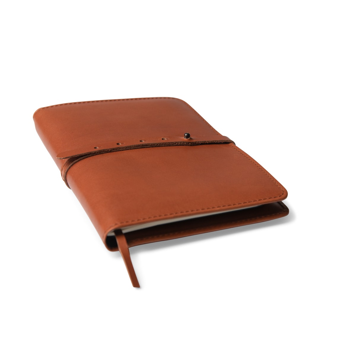 A5 Cognac Leather Journal Cover