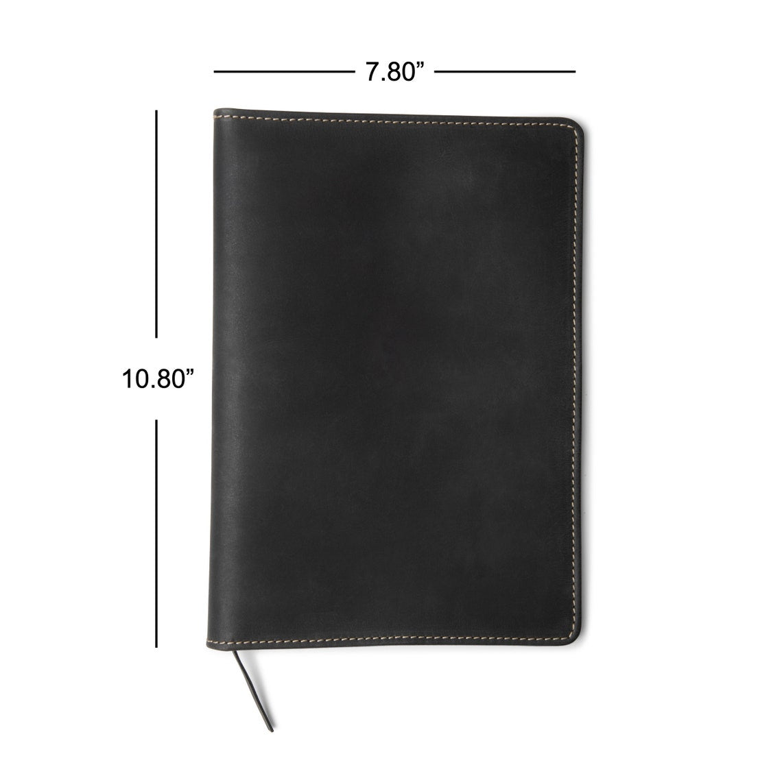 B5 Black Leather Padfolio Journal Cover