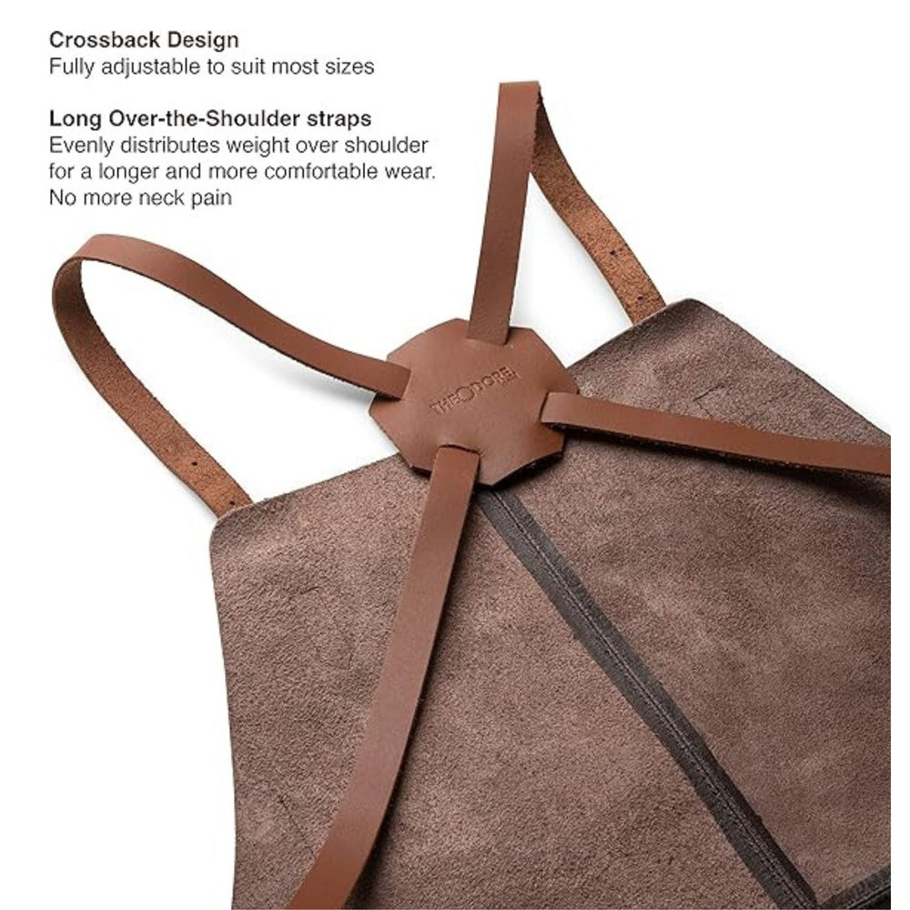 
                  
                    Brown Leather Apron with back straps
                  
                