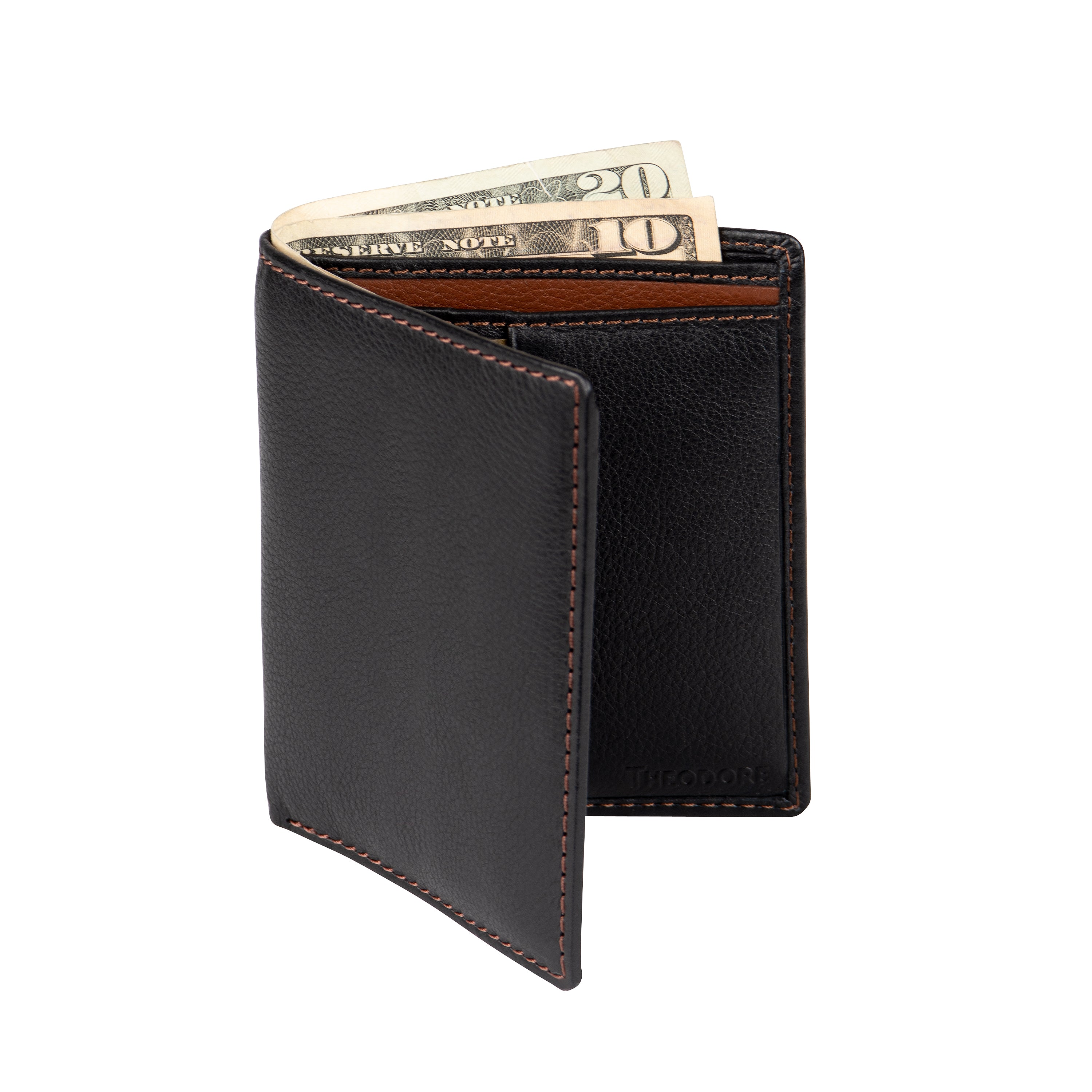 Leather Wallet for Men, BROWN NAPPA, Travel Accessories