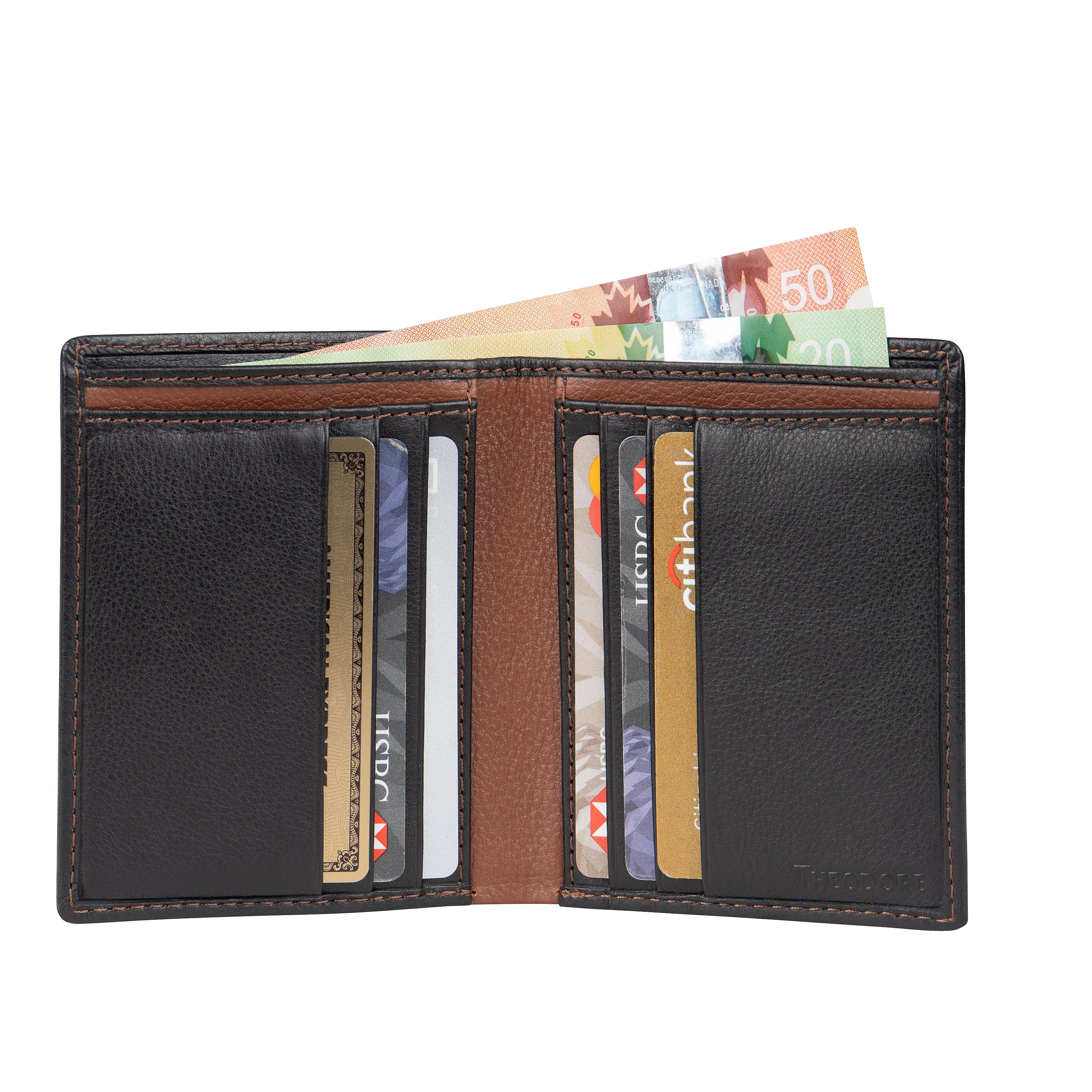 Mens Luxury Leather Soft Wallet Credit Card Holder Purse Black Brown With  Zip